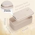 thumbnail image 2 of Caja de almacenamiento con llave BOMKVIN para objetos personales, color crema, 2 of 7
