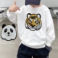 thumbnail image 2 of VNKIDY Boys Sweatshirts Kids Sequin Cartoon Graphic Pullover Long Sleeve Crewneck Loose Fit Athletic Top For Casual Daily Outdoor Activities Leisure Top White 18-24 Months, 2 of 4