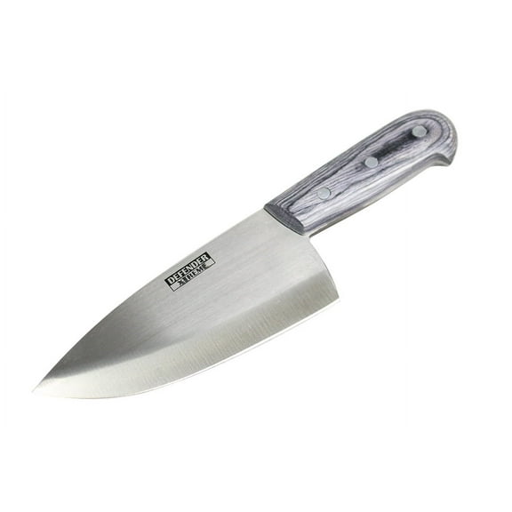 Defender-Xtreme 10" Butcher Knife Stainless Steel Blade with Grey Wood Handle 9237