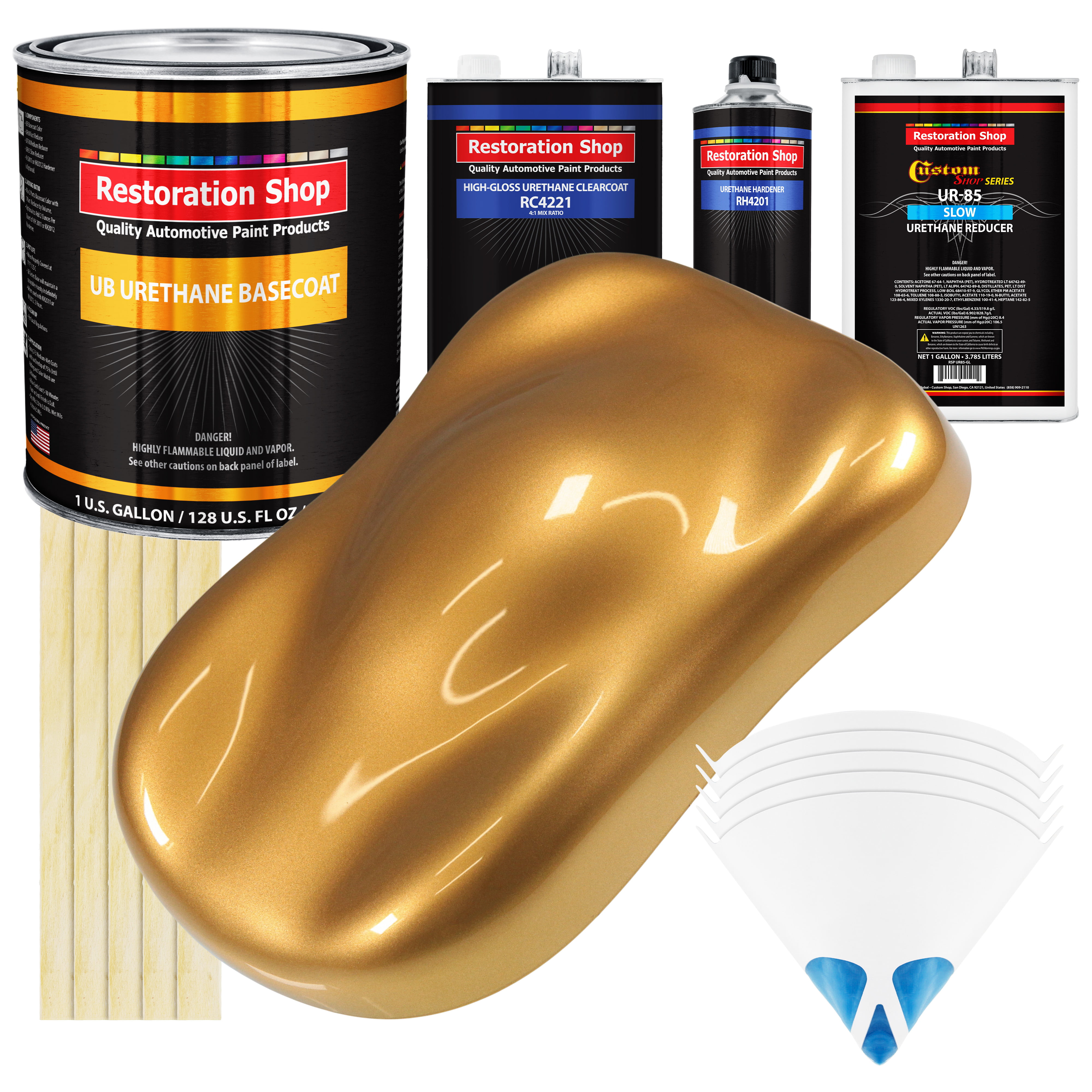 Dura-gold Premium Black Dry Guide Coat Kit, 7 Ounces (200 Grams) - Powder That Instantly Highlights Auto Bodyshop Repair Surface Imperfections Defects