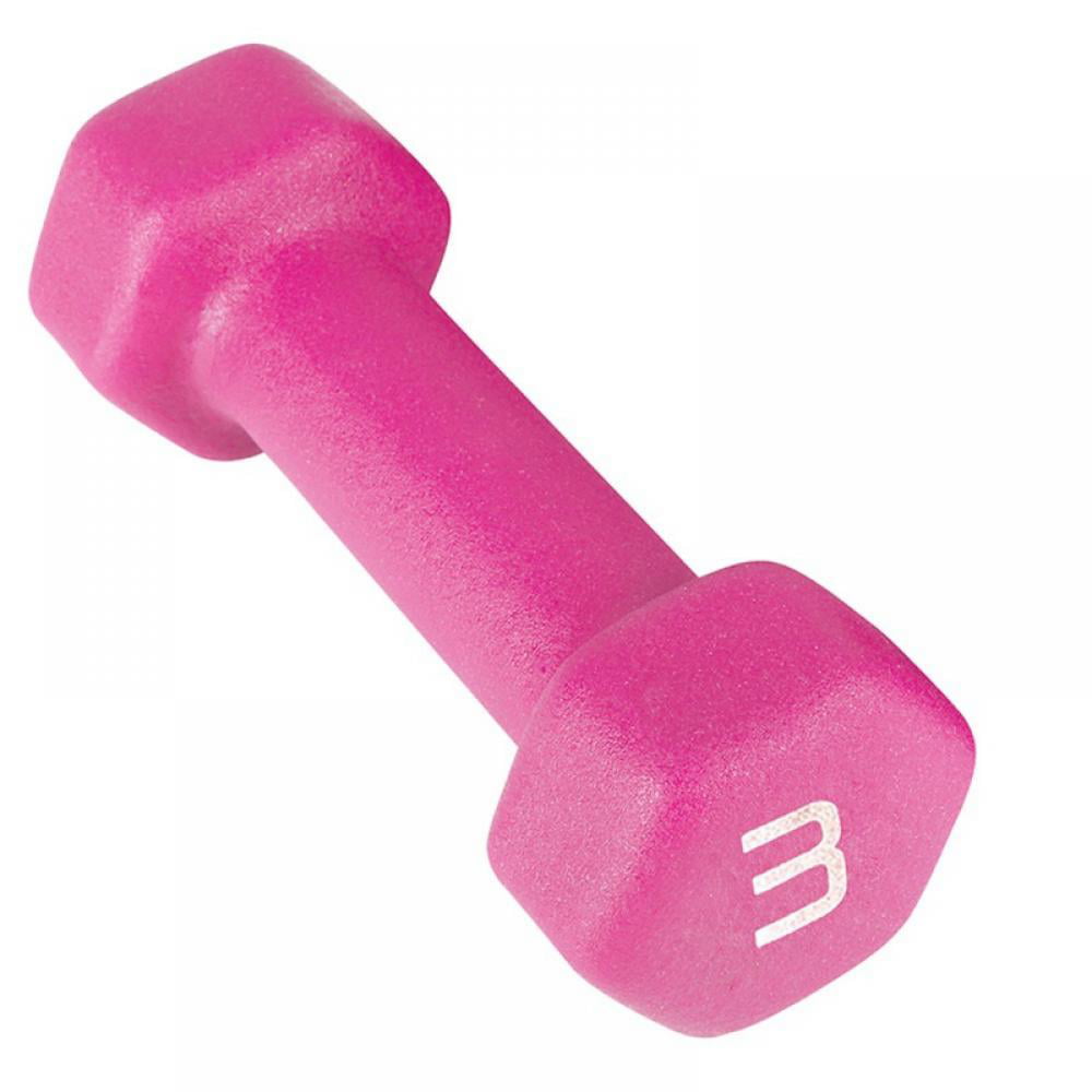 Neoprene Dumbbells Weights Home Gym Fitness Aerobic Exercise Iron Pair Hand Pink 
