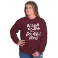 thumbnail image 4 of Rough Roads Beautiful Places Inspired Women Crewneck Sweatshirt Brisco Brands 5X, 4 of 6
