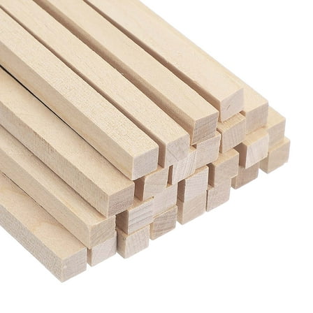 Uxcell 25 Pcs 3/10 x 8 Inch Dowel Rods Wood Natural Stick for Craft DIY Supplies