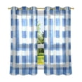 thumbnail image 6 of Yayeee Window Curtains Light Filtering 63"x52" Grommet Panel Pair Home Living Room Decor, Blue Plain, 6 of 7