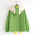 thumbnail image 3 of Fesfesfes Women Hooded Penguin Cute Cotton Sleeve Tops Blouse Sweatshirt or, 3 of 5