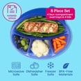 thumbnail image 3 of MHSIOAP-Bentgo Easyboxes 4-Compartment Oval Containers - Patented Design 8-Piece Set; 4 Trays & 4 Fitted Lids Seal in Freshness; Reusable Food Storage & Meal Prep BPA-Free Containers (Jewel Brights), 3 of 4