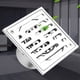 thumbnail image 5 of Desagüe de Piso de Baño Cuadrado ANGGREK Acero Inoxidable Tipo de Gran Calibre Plata, 5 of 8