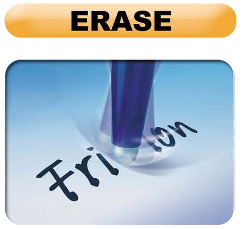 FriXion Ball Clicker Erasable Pens - Blue, Fine 0.7mm point, 2-pk