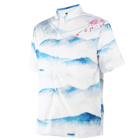 

Men Shirt Elastic Casual Men Summer Shirt For Sports For Office CE011017 XXL