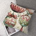 thumbnail image 7 of nygtbtfer Merry Christmas Throw Pillow Covers Pillow Case Pink Christmas Farmhouse Decorative Cushion Case for Home Office Room Couch Sofa White, 7 of 7