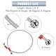 thumbnail image 5 of 80 cm 31,5 "Longitud 10 mm ID Motocicleta Hidráulico Línea de freno Tubo de manguera de aceite 28 ° 0 ° Cable trenzado de acero inoxidable para ATV Motocross Sport Bikes Silver Tone, 5 of 9
