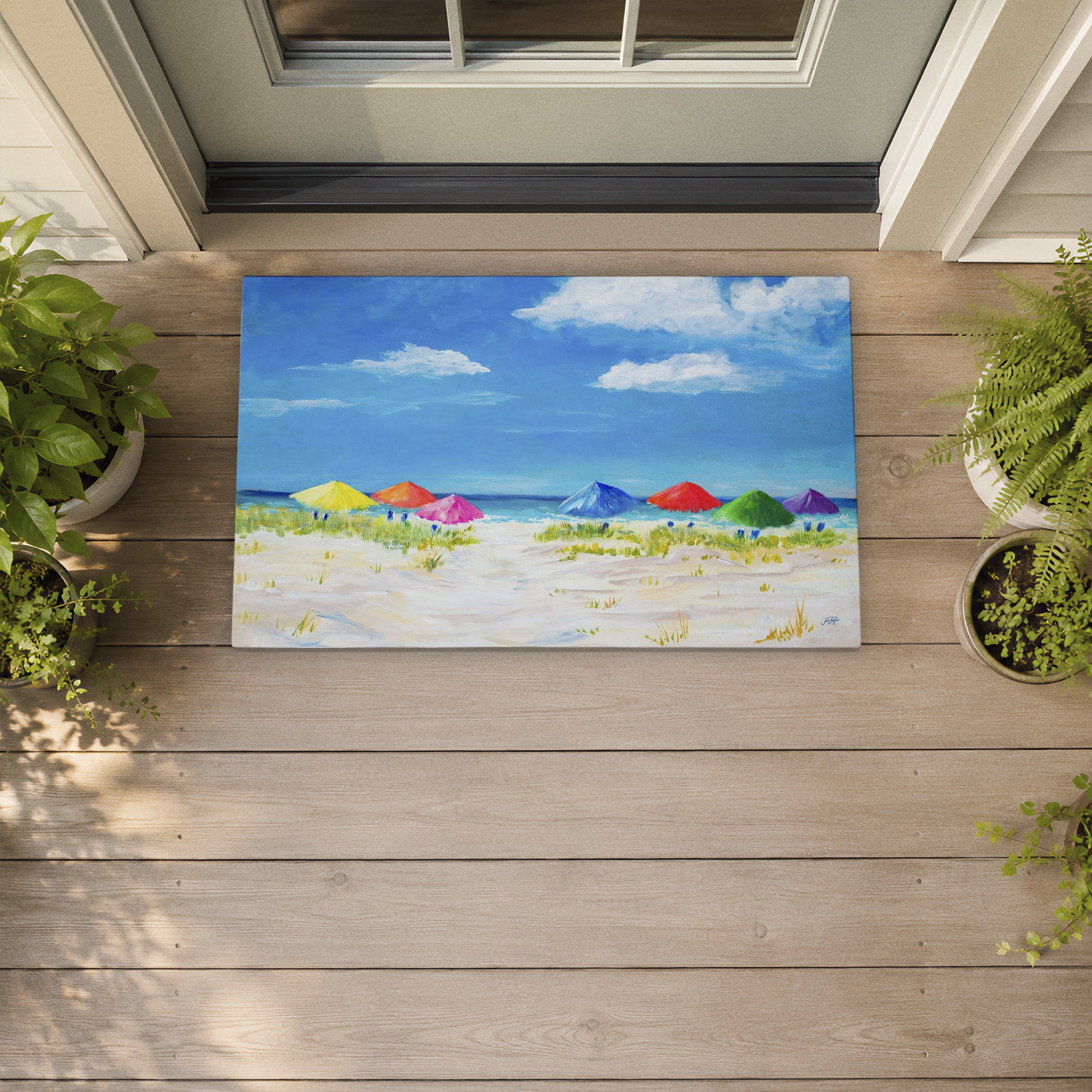 Stupell Industries Day At The Beach Printed Outdoor Door Floor Mat, design by Julie DeRice
