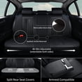 thumbnail image 6 of FLORICH Universal Fit Full Set Car Seat Cover for Most Cars Trucks SUV, Comfortable Luxury Leather Automotive Seat Covers - Breathable Waterproof, Black, 6 of 8