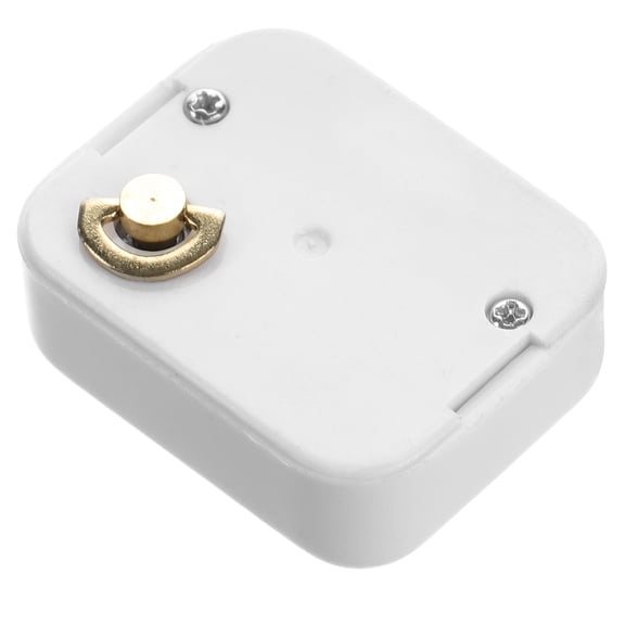 Portable Mini Music Box with Metal Case for Furnishing White Retro Toy with Mechanism 8