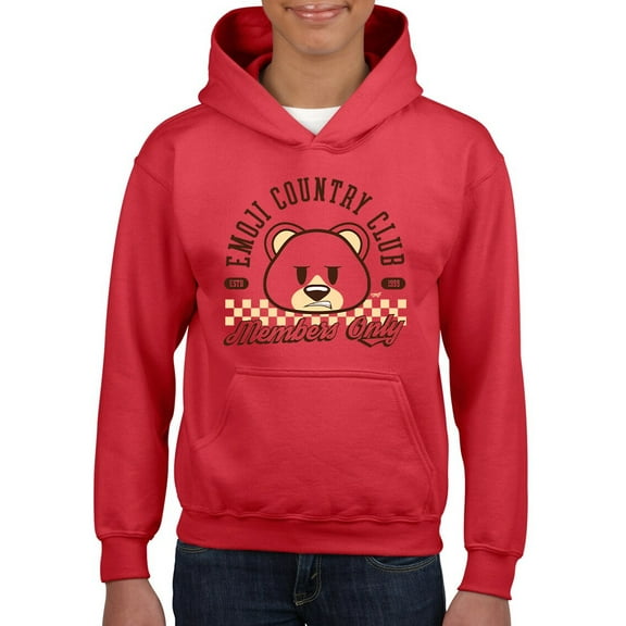 Emoji Country Club - Bear Emoji Members Graphic Youth's Hoodie