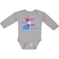 thumbnail image 3 of Inktastic My First 4th of July with Dinosaur Boys or Girls Long Sleeve Baby Bodysuit, 3 of 5