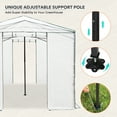 thumbnail image 5 of EAGLE PEAK 12x8 Portable Walk-in Greenhouse with Support Pole, Pop-up Outdoor Plant Gardening Green House, Woven White, 5 of 9