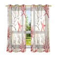 thumbnail image 6 of Yayeee Window Curtains Set of 2 for Living Room Light Filtering 63"x52", Light Starfish, 6 of 7