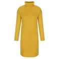 thumbnail image 4 of Whlbf Sweater Dresses for Women Casual Solid Knitting Slimming High Collar Long Sleeve Round-neck Sweaters Dress, 4 of 5
