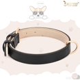 thumbnail image 3 of Collar para perro para perros pequeños, medianos y grandes Collar ajustable de cuero suave y transpirable acolchado para cachorros Collar clásico resistente al agua para perros, negro, M, 3 of 5