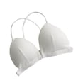 thumbnail image 3 of Sujetador sin hilos transpirable Hacer subir bralette hilo de algodón sexy ropa interior con hebilla frontal, blanco kenally AP001473-01B, 3 of 7