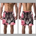 thumbnail image 3 of luoweisi Men's Beach Shorts Quick Dry Swim Trunks with Mesh Lining Rose and Leopard XL, 3 of 5