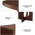 thumbnail image 2 of EDTara Round 47" Kitchen Table, Compact Dining Table With Stable Pedestal Base for 4–6 In Dining Room or Apartment, 2 of 4
