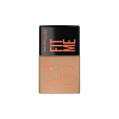 Maybelline New York Foundation, Lightweight Skin Tint With SPF 50 & Vitamin C, Natural Coverage, For Daily Use, Fit Me Fresh Tint, Shade 09, 30ml