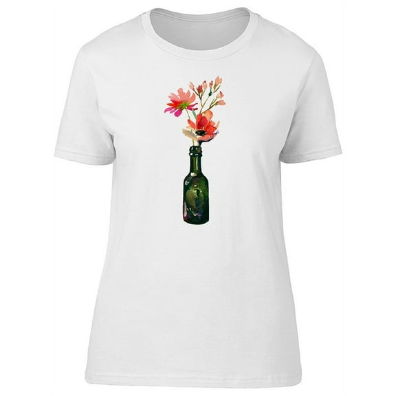 Cute Orange Flowers In A Bottle T-Shirt Women -Image by Shutterstock, Female XX-Large