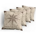 thumbnail image 5 of Ambesonne Compass Throw Pillow Cover 4 Pack, Central America Map, 20", Lilac Plum, 5 of 7