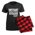 thumbnail image 5 of CafePress - Instant Human Just Add Coffe Women's Dark Pajamas - Women's Short Sleeve Print T-Shirt and Pants Dark Cotton Pajama Set, 5 of 7