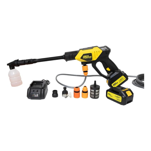 Hidrolavadora Inalámbrica 20V Portátil Con 2 Baterías Y Cargador HL-2400 High Power
