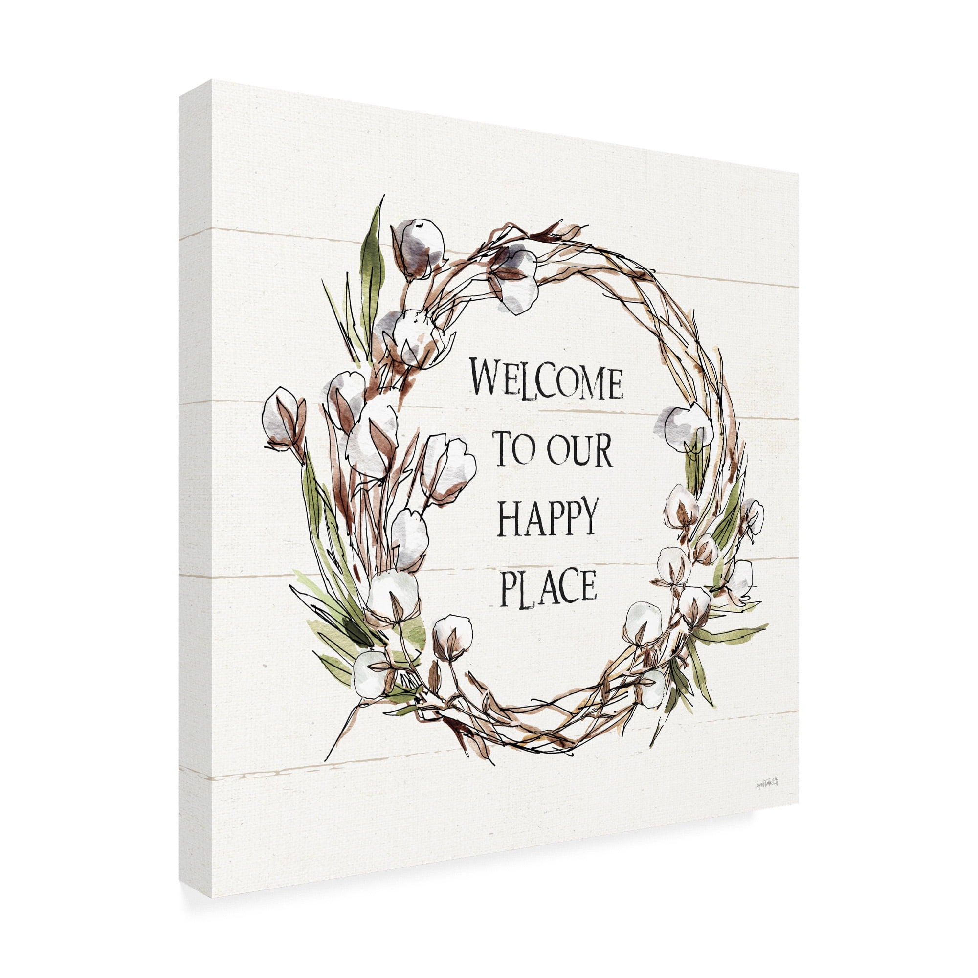Trademark Fine Art 'Country Life VII Welcome' Canvas Art by Anne Tavoletti