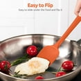 thumbnail image 5 of 600ºF Heat Resistat Silicone Spoons: U-Taste Flexible Baking Spoon Spatula & Cooking Scoop Spoonula, Seamless Soft Kitchen Utensils for Serving, Scraping, Scooping in Non-Stick Cookware (Orange）, 5 of 10