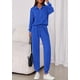 thumbnail image 4 of Conjunto Deportivo para Mujer PRETTYGARDEN Jogger con Media Cremallera Azul Real Talla L, 4 of 8