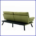 thumbnail image 6 of Modern European Velvet 2-Seater Sleeper Sofa with Metal Legs - Compact Living Room/Bedroom Furniture, 6 of 25