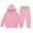Pink, variant on WOYY Toddler Girls Outfits Solid Color Long Sleeve Hoodie Sweatpants Set, Sizes 2-3T