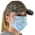 thumbnail image 5 of C.C Ponycap Criss Cross Messy Bun Side Button For Mask Adjustable Baseball Cap, Baby Leopard, 5 of 6