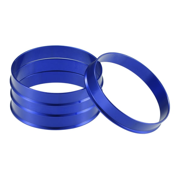 4 Pcs Car Hub Centric Rings OD 67.1mm to ID 66.1mm Hub Centric Rings Wheel Bore Center Spacer Blue