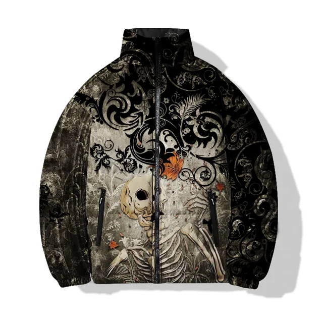 Abrigos deportivos de ocio para hombre Abrigo de invierno para hombre Chaquetas acolchadas cómodas y cálidas para hombre Estampado de monstruo personalizado Nuevas parkas para hombre