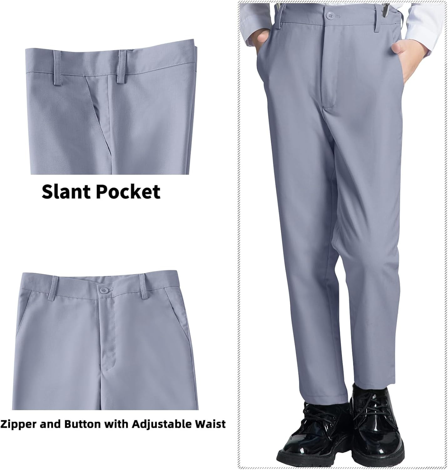 Plavict Boy Gray Suit Youth Boy Formal Suit Kids Suit For Teen Boy Suit Size 14, Slim Darkgray 3pc, 14 : Buy Online At Best Price In KSA - Souq Is Now