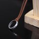 thumbnail image 3 of Rings Pendants Cord Chain Necklace [Yue Xinghui] Processed Intellectual Property ZH Vintage Mysterious Ring Necklace Adjustable Leather Rope Necklace ANGGREK Ropa, 3 of 6