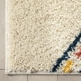 thumbnail image 2 of Well Woven Bolea Ivory Multi Diamond Geometric Retro Shag Area Rug 3x5 (3'11" x 5'3"), 2 of 8