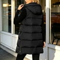 thumbnail image 5 of Staron Women's Winter Vest Hooded Zip Up Lightweight Casual Sleeveless Solid Loose Quilted Puffer Vest Black XL, 5 of 6