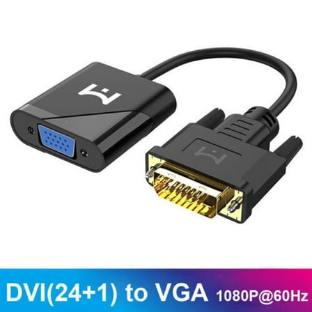 1080p Active Cable Adapter Converter DVI-D 24 1 Pin Male to VGA 15 Pin Female US