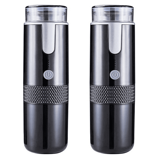 2X Cafetière Électronique Rechargeable Machine à Expresso pour Voiture Café Moulu & Expresso Voyage Camping