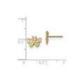 thumbnail image 2 of Real 14kt Yellow Gold Madi K Polished CZ Butterfly Post Earrings; for Adults and Teens; for Women and Men, 2 of 2