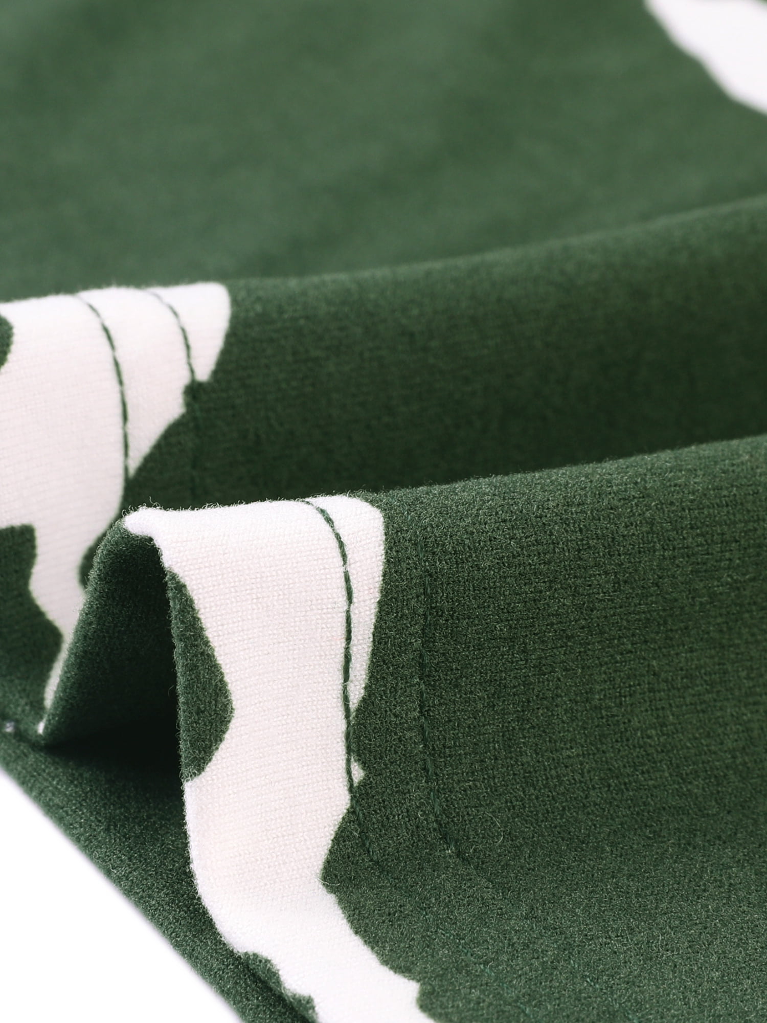 Unique Bargains Women's Plus Size V Neck 3/4 Sleeve Striped Tie Dye Blouse 1X Dark Green