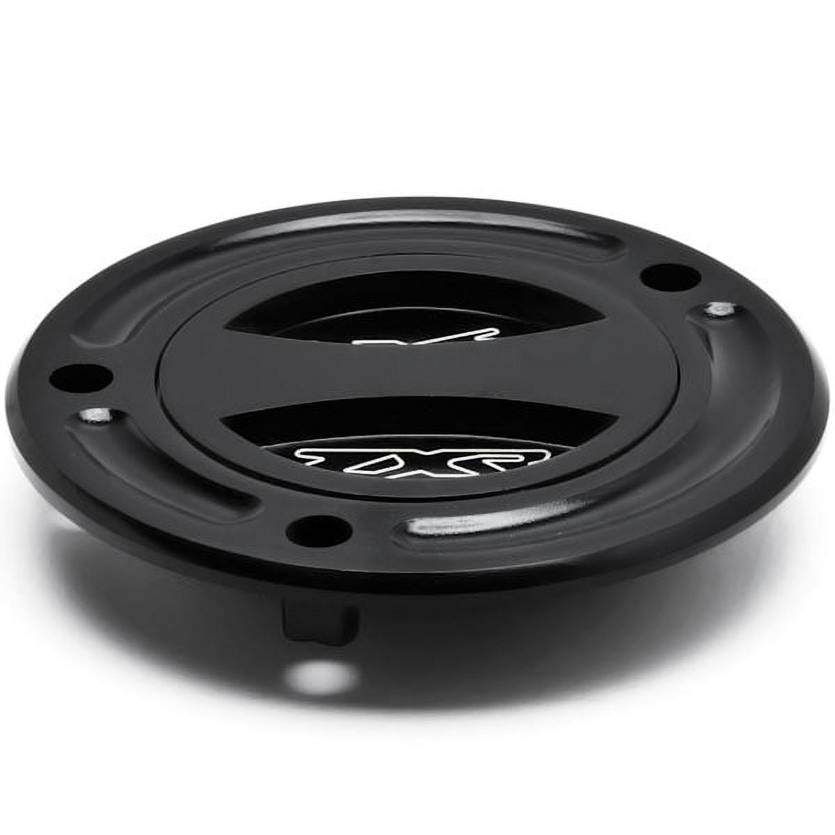 Krator Black Keyless Gas Cap Twist Off Fuel Tank Cap Logo