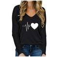 thumbnail image 2 of Vedolay Womens Long Sleeve Tops Blouses Plus Size Women Casual Long Sleeve Sweatshirt Top Black,XL, 2 of 5